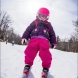 Bella on skis at 2.5!