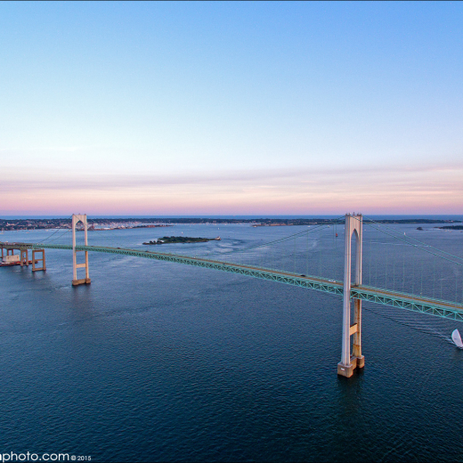 Full Moon over the Newport Bridge!